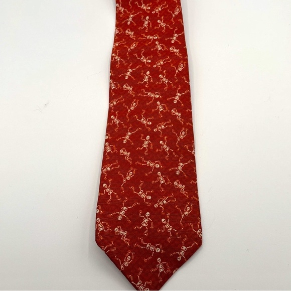 Hallmark Design 1999 Other - HALLMARK DESIGN COLLECTION  1999 SEASONAL CONCEPTS SILK SKELETON TIE